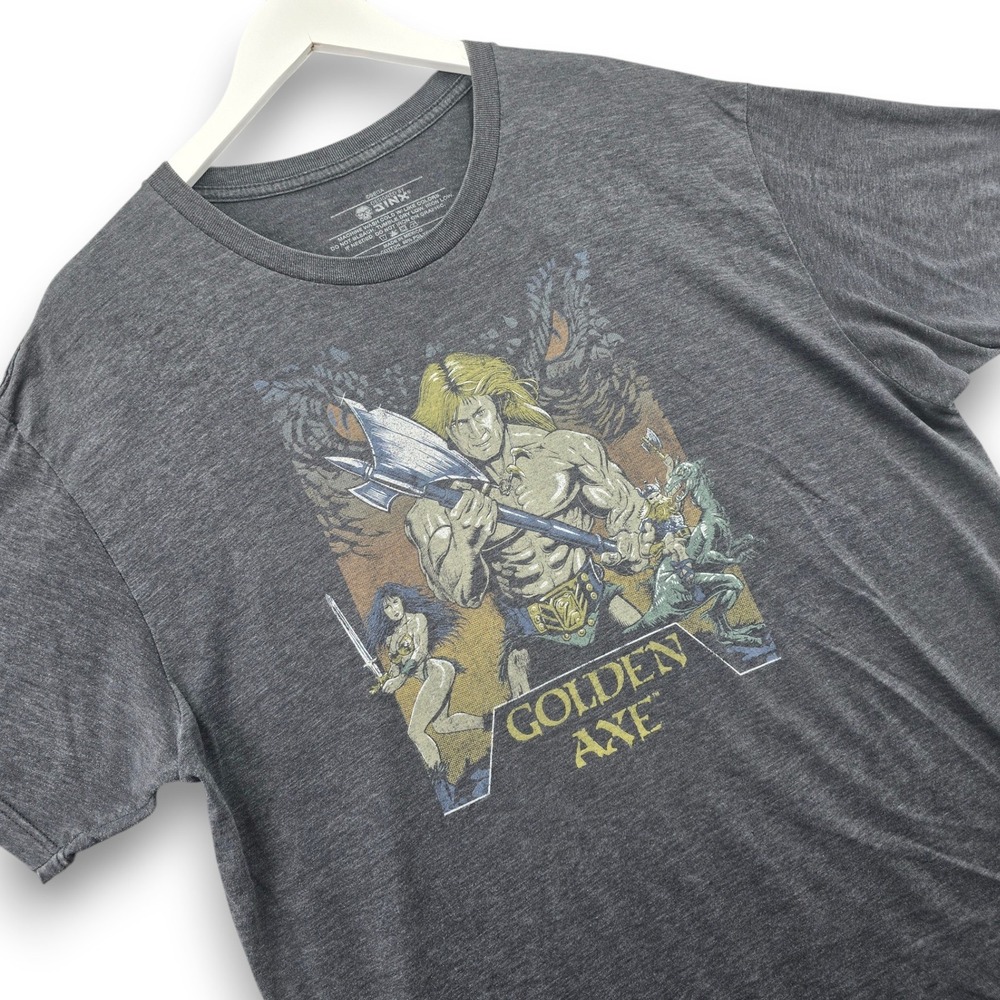 Jinx Sega Golden Axe Graphic T Shirt Mens XL Gray Cotton Blend Retro Video Game